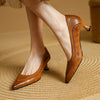 Women's Luxe Pointed-Toe Leather Heels - My Store