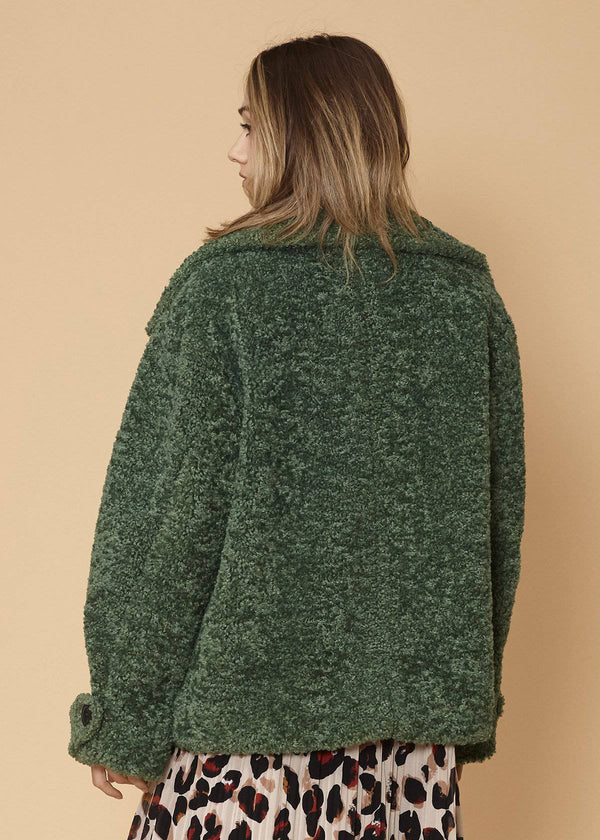 Women's Shearling Coat in Fallforest - My Store
