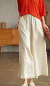 Women's Hemp Wide-Leg Cropped Pants - My Store