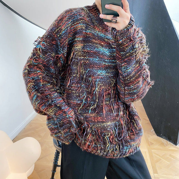 Men's Japanese Vintage Mohair-Style Knit Sweater - My Store