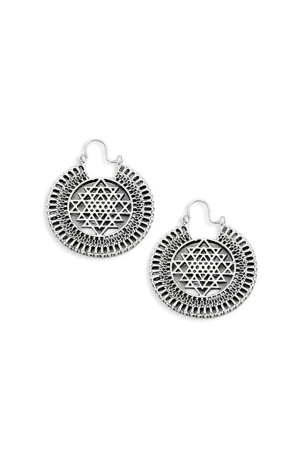 Antique Star Pattern Coin Earrings - LEATHERS AND FEATHERS