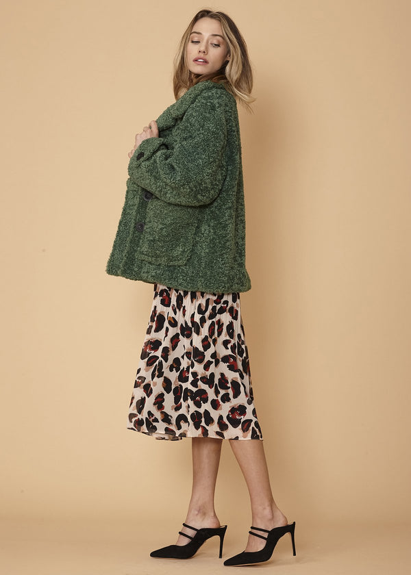 Women's Shearling Coat in Fallforest - My Store