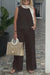 Cotton and Linen Sleeveless Suit - LEATHERS AND FEATHERS