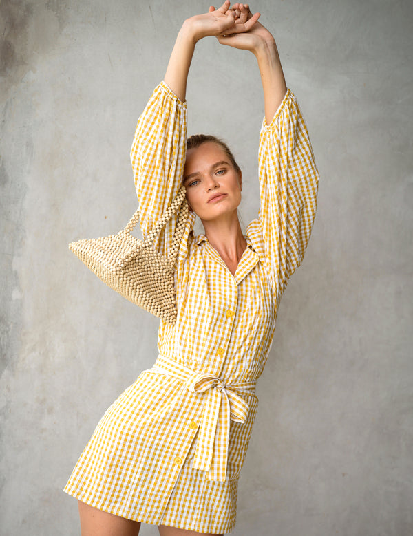 PYRAMID Beaded Tote Bag in Nude Beige - LEATHERS AND FEATHERS