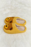 Melody Teddy Bear Print Plush Slide Slippers - My Store