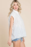 Culture Code Eyelet Crisscross Back Button Up Shirt - My Store