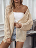 Openwork Open Front Long Sleeve Cardigan - My Store