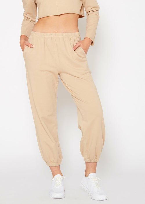 Essential French Terry Sweatpants In Khaki - My Store