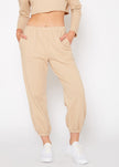 Essential French Terry Sweatpants In Khaki - My Store