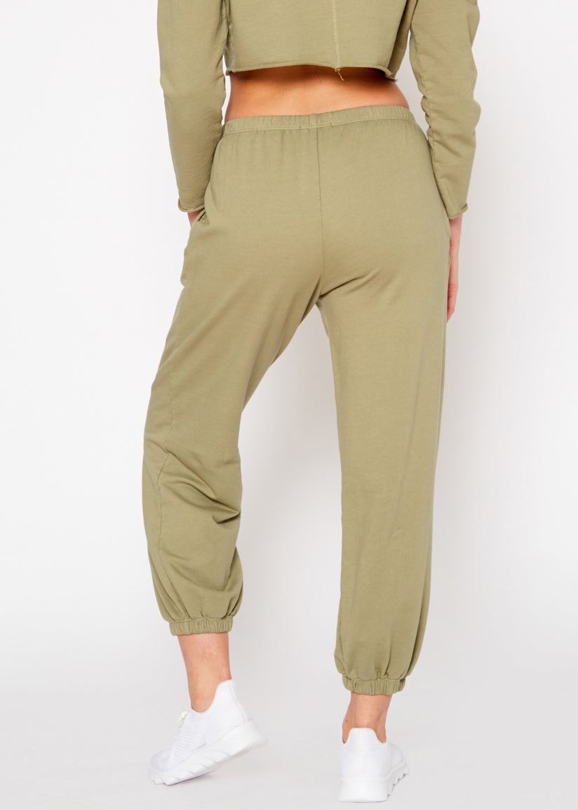 Essential French Terry Sweatpants In Olive - My Store