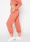 Essential French Terry Sweatpants In Rose - My Store