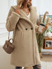 Pocketed Long Sleeve Hooded Teddy Coat - My Store