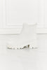 MMShoes Work For It Matte Lug Sole Chelsea Boots in White - My Store