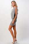 Double Layered Banded Bottom Mini Dress - My Store