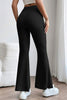 Basic Bae Full Size Ribbed High Waist Flare Pants - My Store