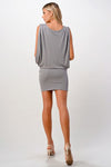 Double Layered Banded Bottom Mini Dress - My Store