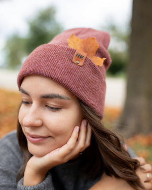 HAAKWEAR Knit Cuffed Beanie - Rusty Burgundy - My Store