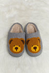 Melody Teddy Bear Print Plush Slide Slippers - My Store