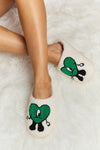 Melody Love Heart Print Plush Slippers - My Store