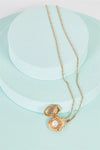 "Mermaid Treasure" Shell Clasp Medallion Chain Necklace