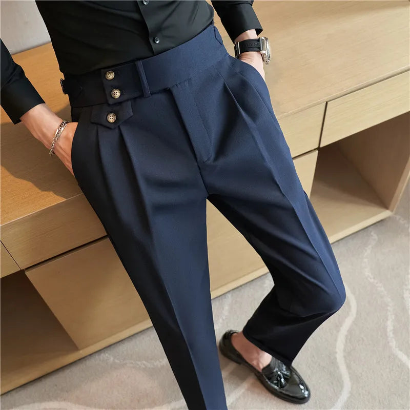 Men Spring Autumn High-Quality Business Suit Trousers - My Store