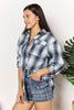 Double Take Plaid Dropped Shoulder Shirt - My Store