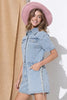 Washed Denim Overall Romper - My Store