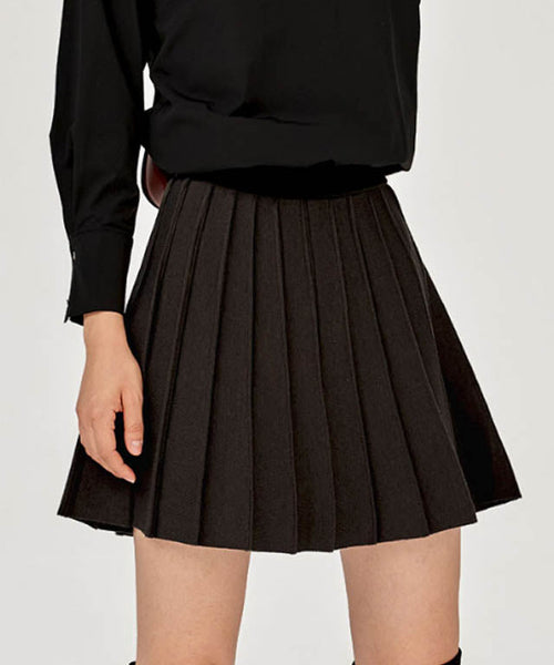 Anell Golf French Wool Skirt - Charcoal - My Store