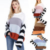 2021 Autumn and WinterNew Women Clothing Color Splicing Knitwear - My Store