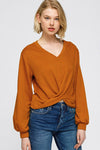 Women's V-Neck Wrap Front Sweatshirt - My Store