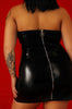 Black Latex Dress Extra Mini Black Back Zipper Plus Size Look Sexy - My Store