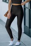 Black High Rise Tight Leggings with Waist Cincher - My Store