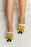 Melody Love Heart Print Plush Slippers - My Store