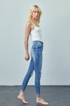 HIGH RISE ANKLE SKINNY JEANS - My Store