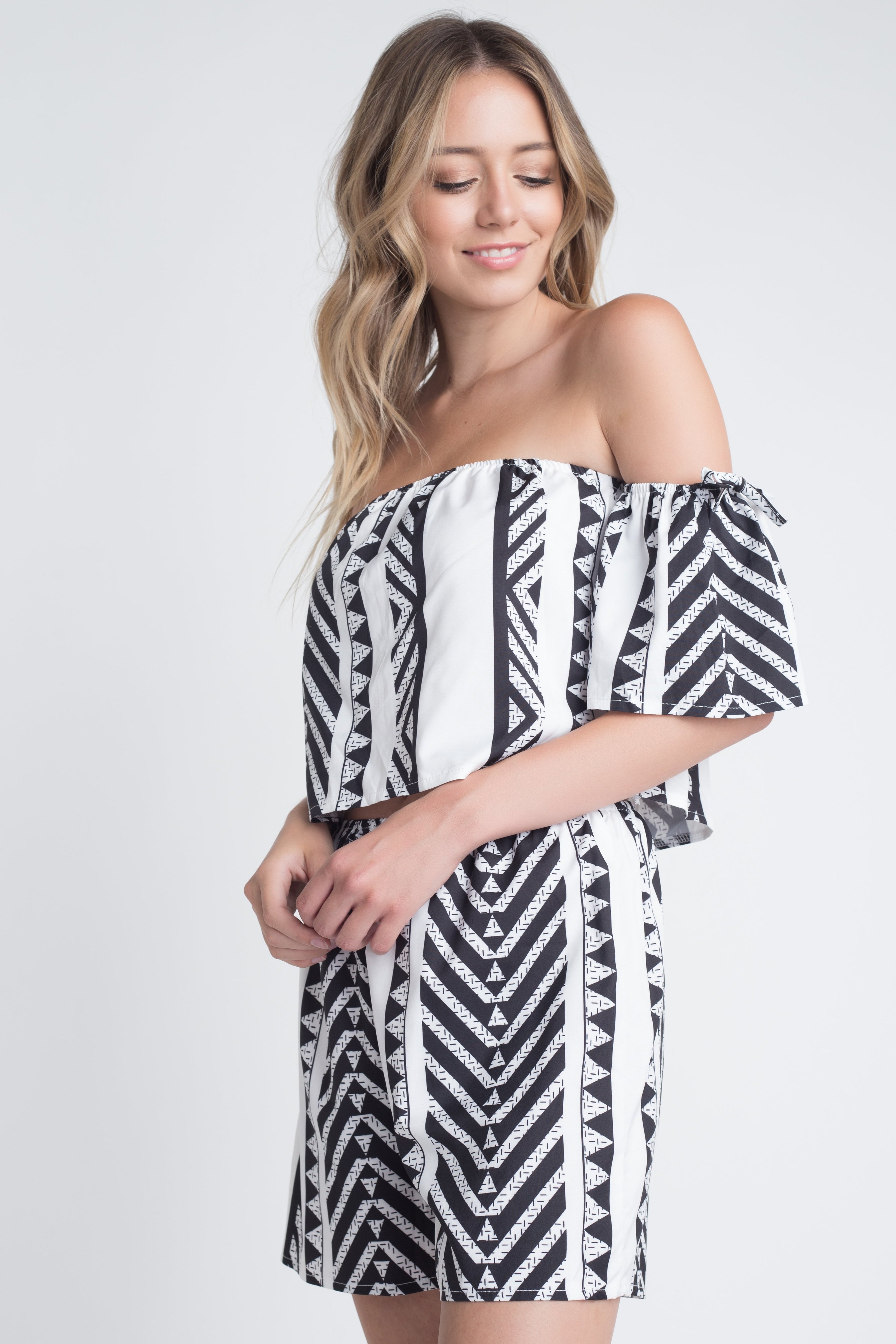 Women's Aztek Off Shoulder 2 Piece Set - My Store