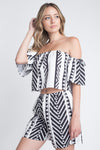 Women's Aztek Off Shoulder 2 Piece Set - My Store