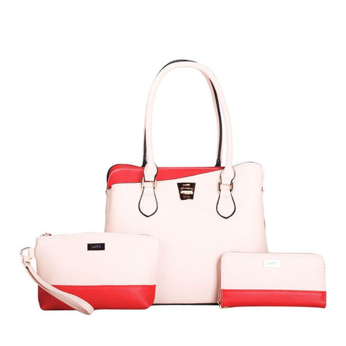 LANY Colorblock Shoulder Bag w Makeup Bag & Wallet - My Store