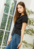 Women's Ruffle Trim Wrap Blouse - My Store