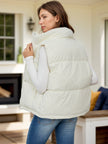 Pocketed Zip Up Vest Coat - My Store