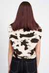 COW PRINT VESTS WITH ZIPPER - My Store