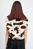 COW PRINT VESTS WITH ZIPPER - My Store