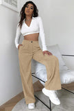 HIGH WAIST CORD WIDE LEG PANTS - My Store