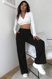 HIGH WAIST CORD WIDE LEG PANTS - My Store