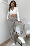 HIGH WAIST CORD WIDE LEG PANTS - My Store