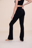 BRONZE - Ribbed Flare High-Waist Leggings - My Store