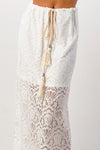 Lace Maxi Skirt With Cotton-Core Bow - My Store