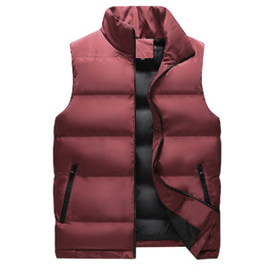 Neck Protection Zipper Cardigan Men Winter Coat