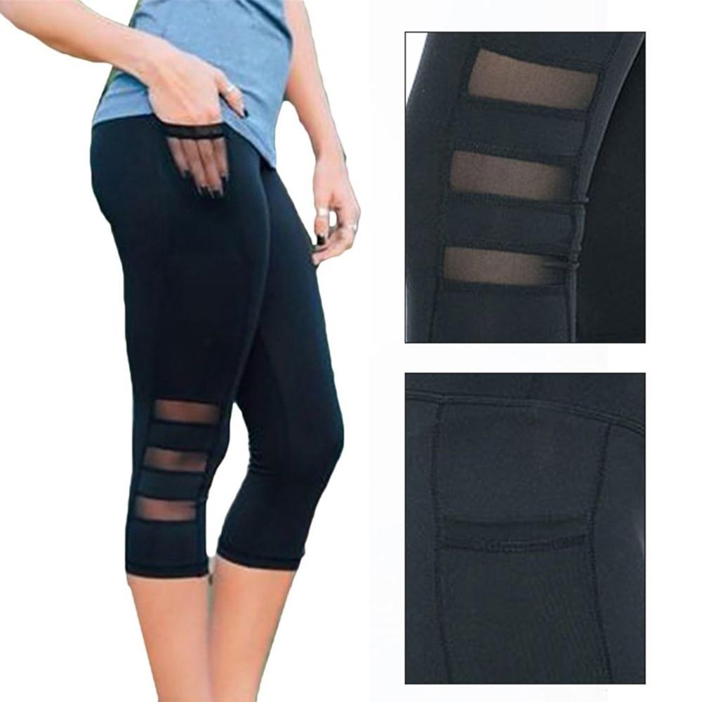 EP Calf-length Pants Capri Pant Sport leggings Women Fitness Yoga Gym - My Store