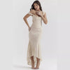 Women's Off-Shoulder Fishbone Maxi Dress - My Store
