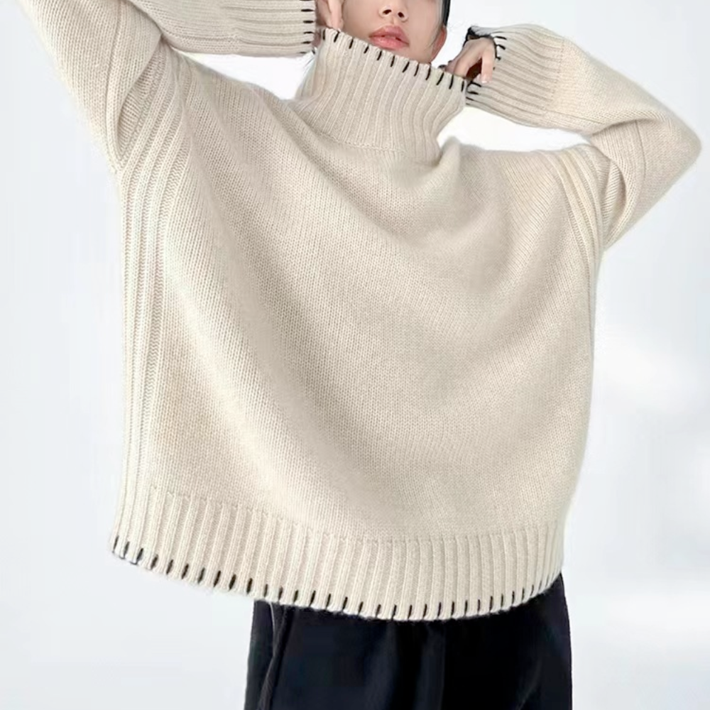 Womens High Collar Turtle Neck Sweater - My Store